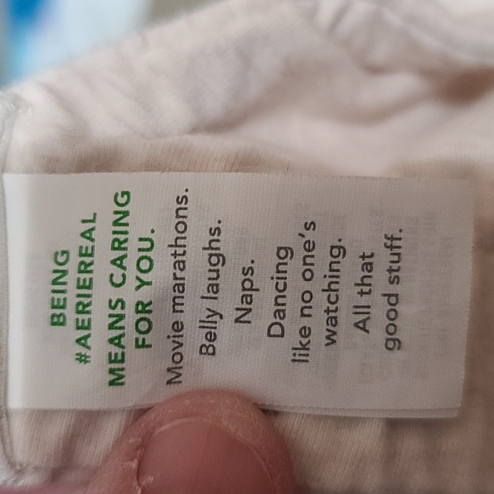 Aerie Womens Bra Cream/Gray Heathered Adjustable Straps Light Padding Sz 36D GUC - Picture 7 of 8